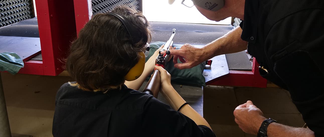 Stagiaire en formation de tir